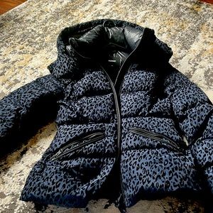 Madalyn Leopard-Print Down Puffer Coat